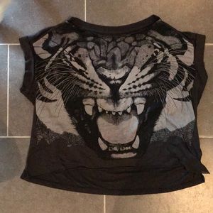 All Saints boxy tiger crop top medium